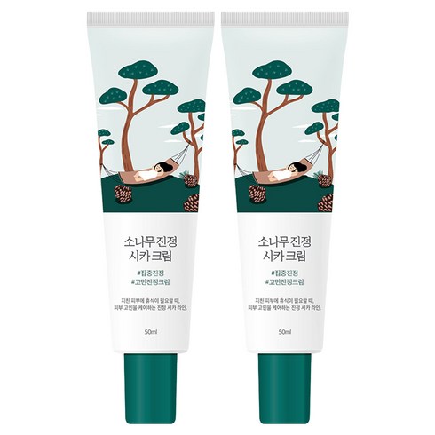 라운드랩 소나무 진정 시카 크림, 50ml, 2개