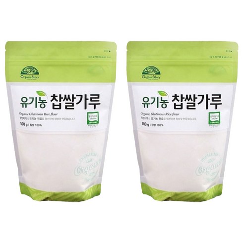 OrganicStory 유기농 찹쌀가루, 500g, 2개