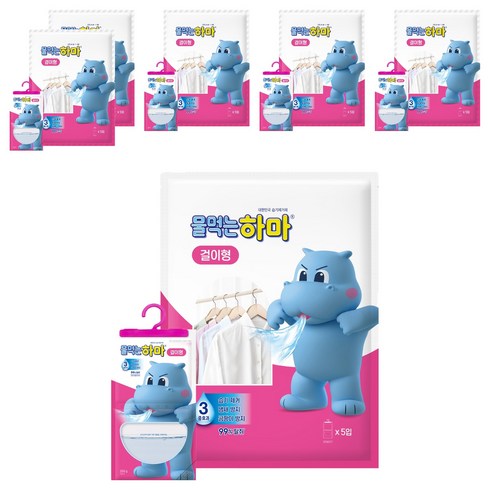 물먹는하마 습기제거제 걸이형 5개입, 1.25kg, 6개