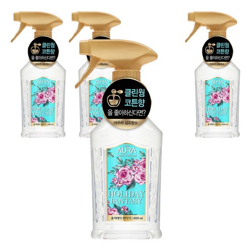 아우라 섬유 향수 홀리데이 판타지 본품, 400ml, 4개