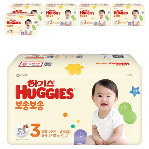 하기스 뉴 보송보송 밴드형 기저귀 공용, 3단계, 336매