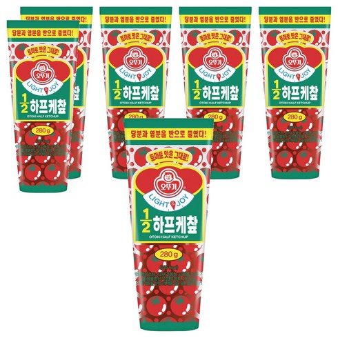 오뚜기 1/2 하프 케챂, 280g, 6개