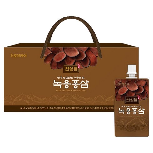 천심본 청정 뉴질랜드 녹용의힘 녹용홍삼즙, 80ml, 30개