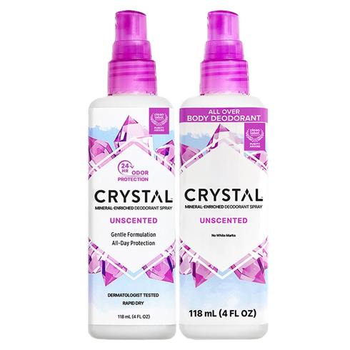 크리스탈 데오드란트 스프레이 무향, 118ml, 2개