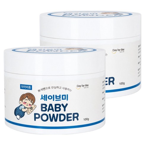 Daybyday 세이브미 베이비파우더, 100g, 2개
