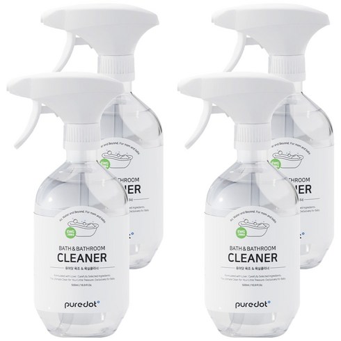 퓨어닷 NEW 아기 욕조클리너, 500ml, 4개