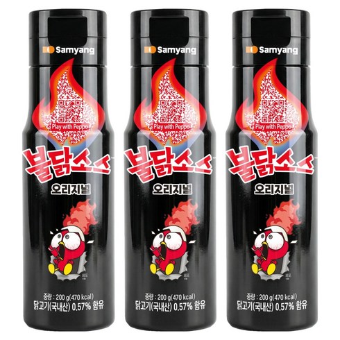 불닭 소스 오리지널, 200g, 3개