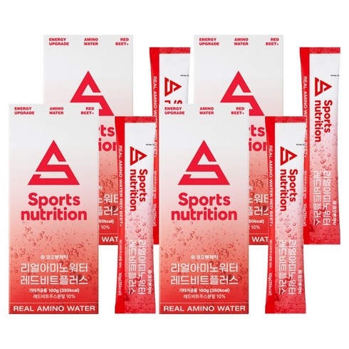 코오롱제약 리얼아미노워터 레드비트플러스 10p, 100g, 4개