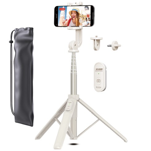 셀루미 155cm 롱레인지 무선 블루투스 올인원 삼각대 셀카봉, SEL-GT1550M, 바닐라 브론즈, 1개