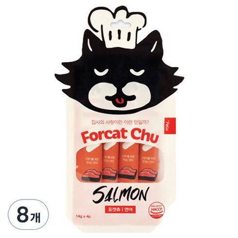 닥터펠리스 고양이 포캣츄 짜먹는 간식 4p, 연어, 56g, 8개