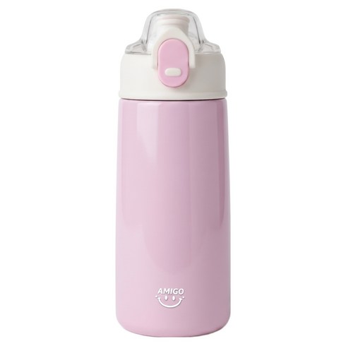 디스이즈미 아미고2 원터치 이중잠금 식세기 사용 세라믹 텀블러, 로지 핑크, 1개, 450ml