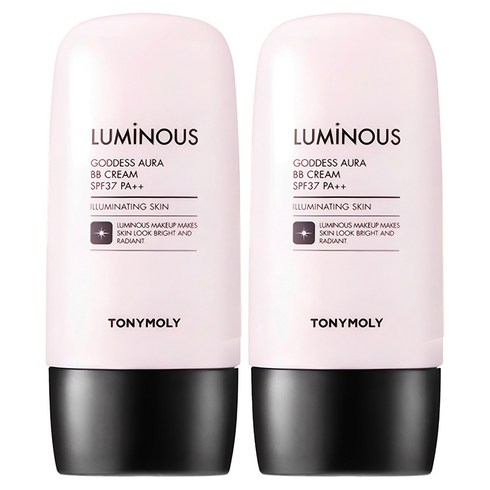 토니모리 루미너스 여신광채 비비크림 SPF37 PA++, 1호 화사한 베이지, 45g, 2개