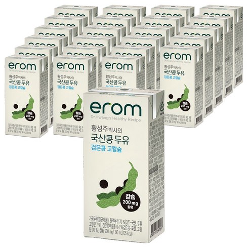 이롬 황성주 박사의 국산콩 두유 검은콩 고칼슘, 190ml, 24개