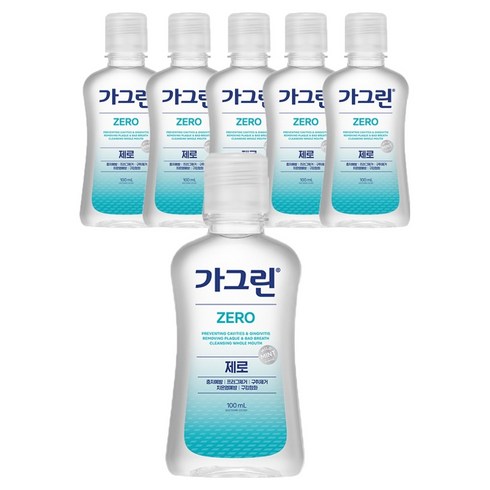 가그린 제로 구강청결제, 100ml, 6개