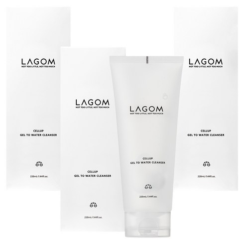 라곰 셀럽 젤 투 워터 클렌저, 220ml, 3개