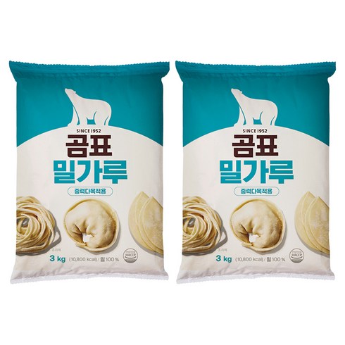 곰표 중력 다목적용 밀가루, 3kg, 2개