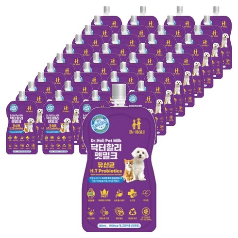 닥터할리 반려동물 펫밀크, 유산균, 180ml, 40개
