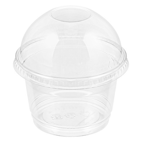 탐사 PET 투명 디저트컵 265mL + 뚜껑, 1개, 100개입