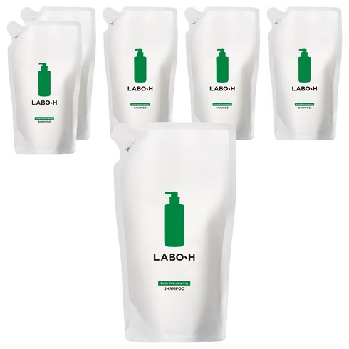라보에이치 두피강화 클리닉 탈모증상완화 기능성 샴푸 리필팩, 400ml, 6개