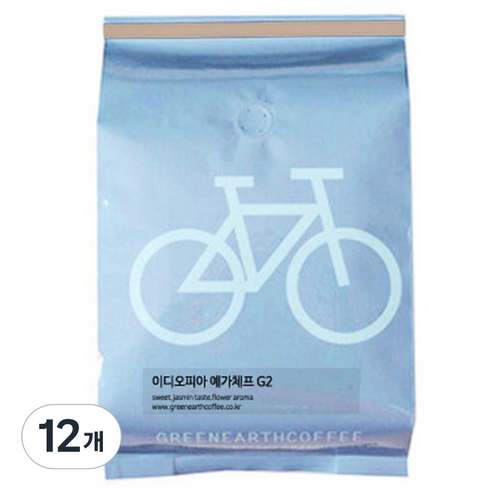 그린어쓰 Micro 로스팅 이디오피아 예가체프 G2 원두커피, 핸드드립(중간), 200g, 12개, 핸드드립
