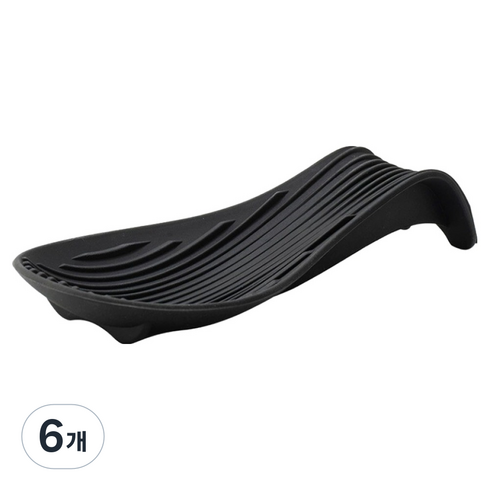 실리콘 조리도구 받침 YOL 트레이, 블랙, 6개