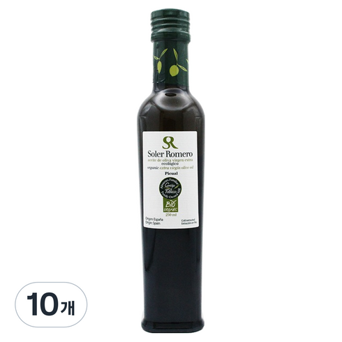 솔레르로메로 유기농 엑스트라버진 올리브오일, 250ml, 10개