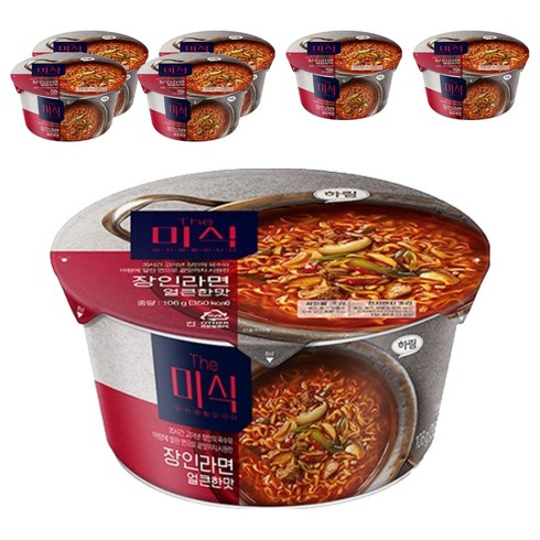더미식 장인라면 얼큰한맛 컵 106g, 7개