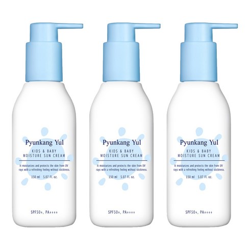 편강율 키즈 앤 베이비 모이스처 선크림 SPF50+ PA++++, 3개, 150ml