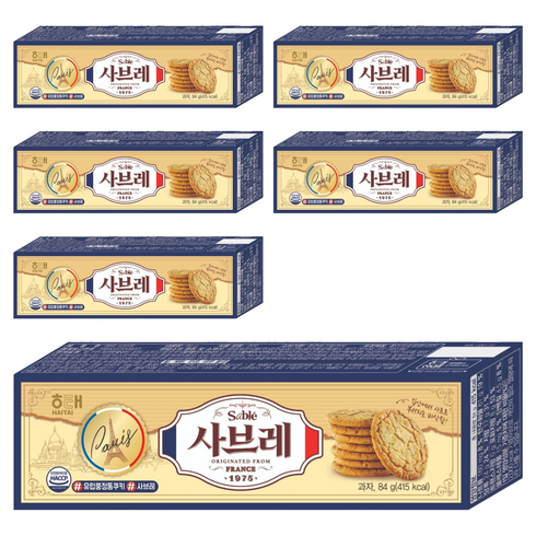 해태제과 사브레 과자, 84g, 6개