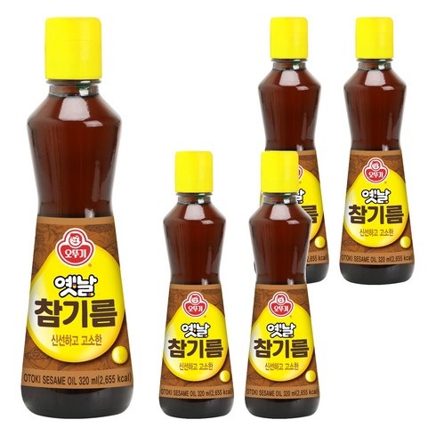 오뚜기옛날 참기름, 320ml, 5개