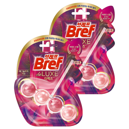 브레프 디럭스 변기세정제 매그놀리아 가든, 50g, 2개