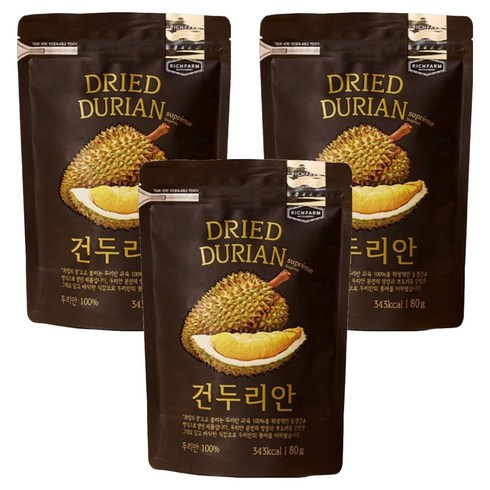 리치팜너트 건두리안, 80g, 3개