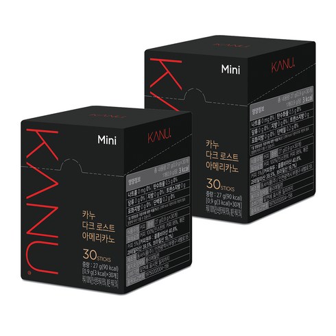 카누 미니 다크 로스트 아메리카노 원두커피믹스, 900mg, 30개입, 2개