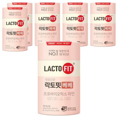 락토핏 베베 유산균 60포, 120g, 6개