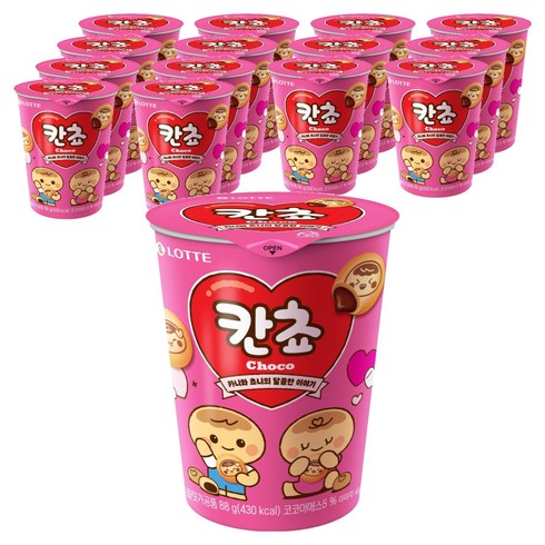 롯데웰푸드 칸쵸 컵, 88g, 15개