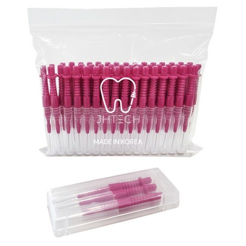 스마일브러쉬 치간 칫솔 I형 SSSS 레드, 0.6mm, 50개입, 1개