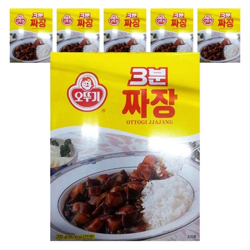 오뚜기3분 짜장, 200g, 6개