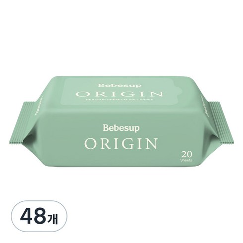 베베숲 오리진 유아물티슈 휴대형, 50g, 20매, 48개