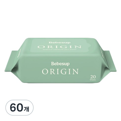 베베숲 오리진 유아물티슈 휴대형, 50g, 20매, 60개