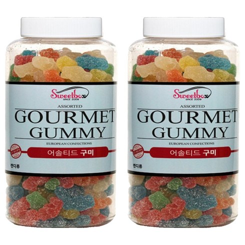 스위트박스 슈가코팅 파리지앵 어솔티드 젤리, 700g, 2개