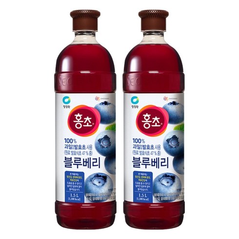 홍초 블루베리 음용식초, 1.5L, 2개