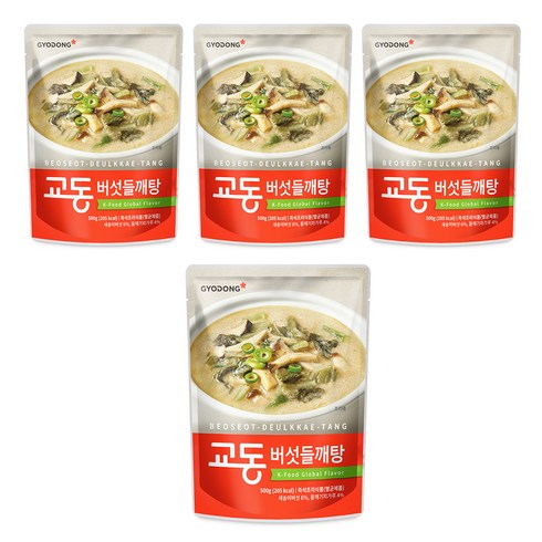 교동식품 버섯들깨탕, 500g, 4개