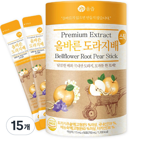 올즙 올바른 도라지배 스틱, 15ml, 750개