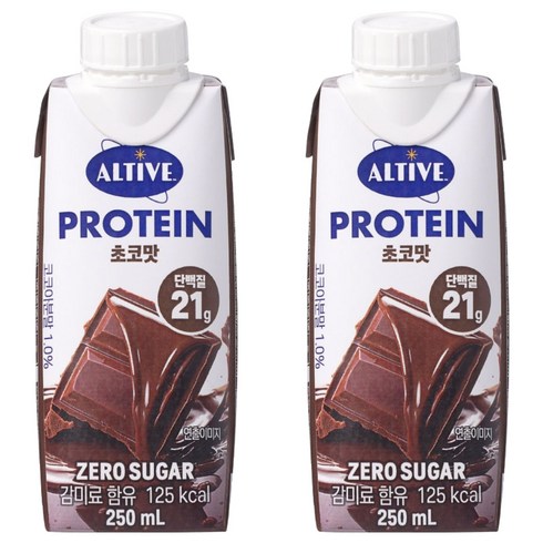 얼티브 비건 프로틴 초코, 250ml, 2개