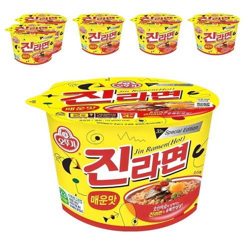 오뚜기 진라면 매운맛 110g, 6개