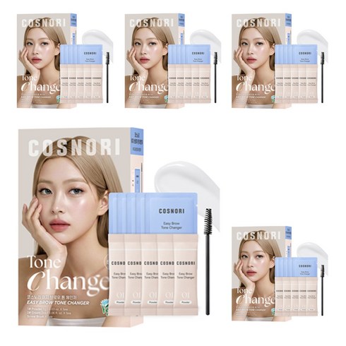 코스노리 이지 브로우 톤 체인저 탈색제 5회분, 2ml, 1g, 5세트