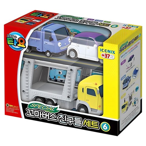 타요 스페셜 꼬마버스 친구들 세트6 트럭 작동완구, 혼합색상, 1세트