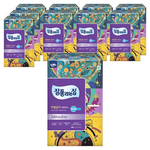 잘풀리는집 천연펄프 미용티슈 2겹, 240매입, 60개