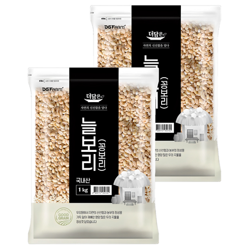 더담은 국산 늘보리 꽁보리, 1kg, 2개