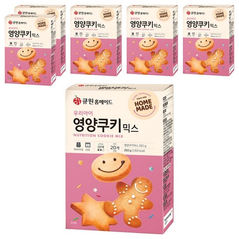 큐원 우리아이 영양쿠키믹스, 250g, 6개